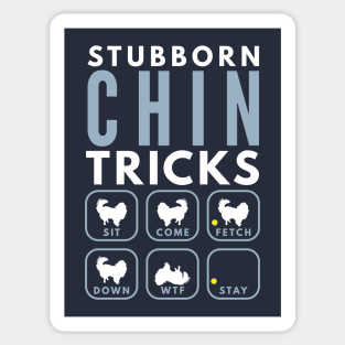 Stubborn Japanese Chin Tricks - Dog Training Sticker